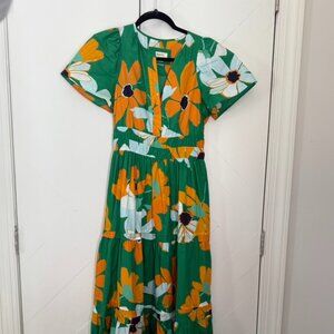 Maeve by Anthropologie The Somerset Maxi Dress Kelly Size X Small